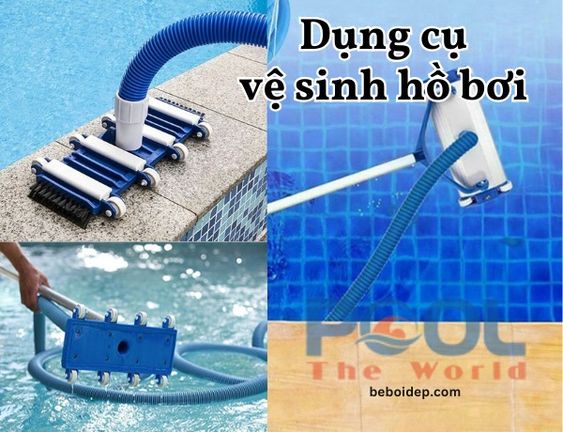 Kinh Nghiệm Vệ Sinh Góc Hồ Bơi Vách Xa Bằng Bàn Hút Nhôm 4 Bánh Xe
